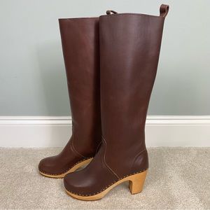 Swedish Hasbeens Brown Heeled Boots
